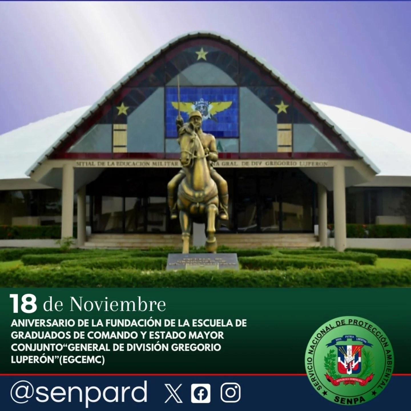 SENPA Felicita a la EGCEMC en su 40° Aniversario como Pilar de Formación y Liderazgo Militar SENPA Felicita a la EGCEMC en su 40° Aniversario como Pilar de Formación y Liderazgo Militar